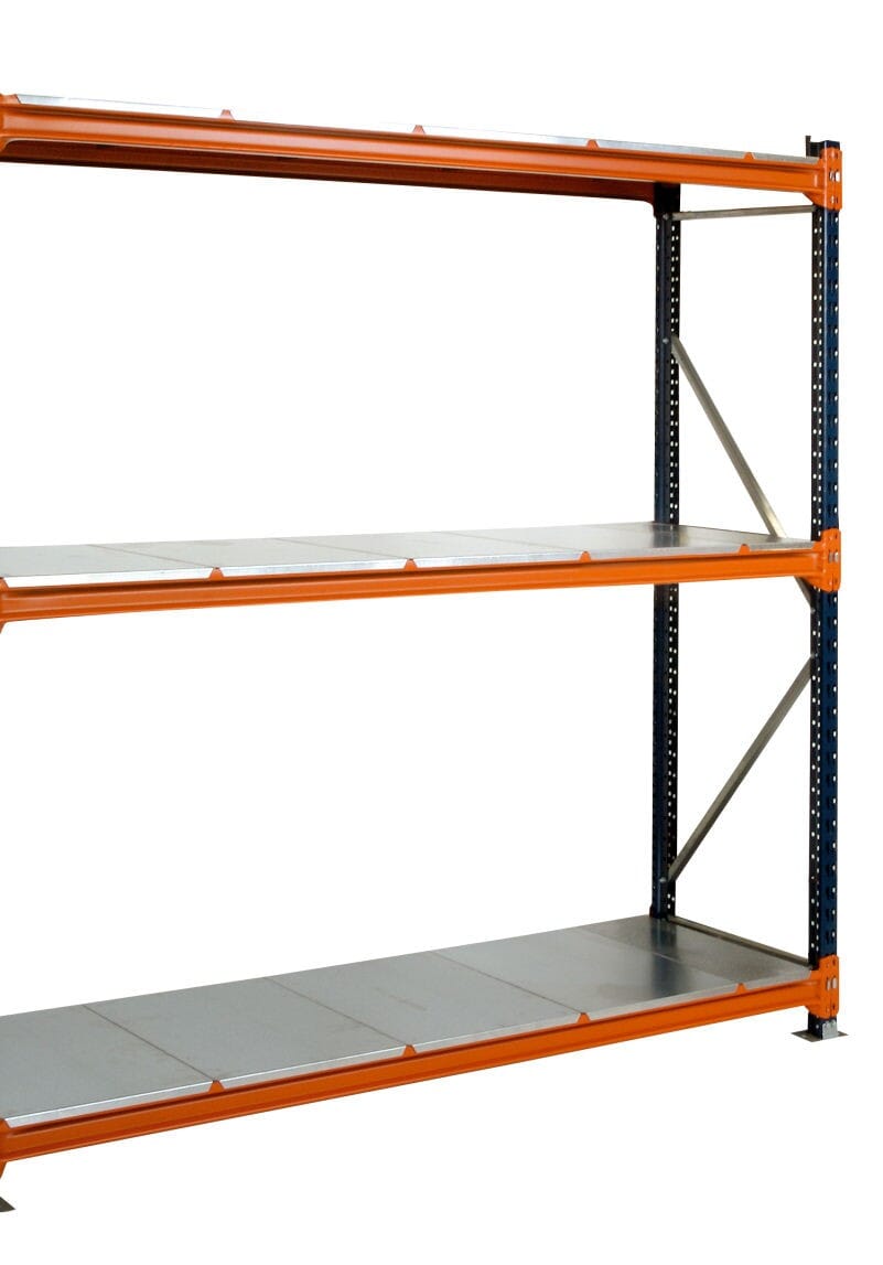 Heavy Duty 1200mm Galvanised Longspan Shelving Extension Bay